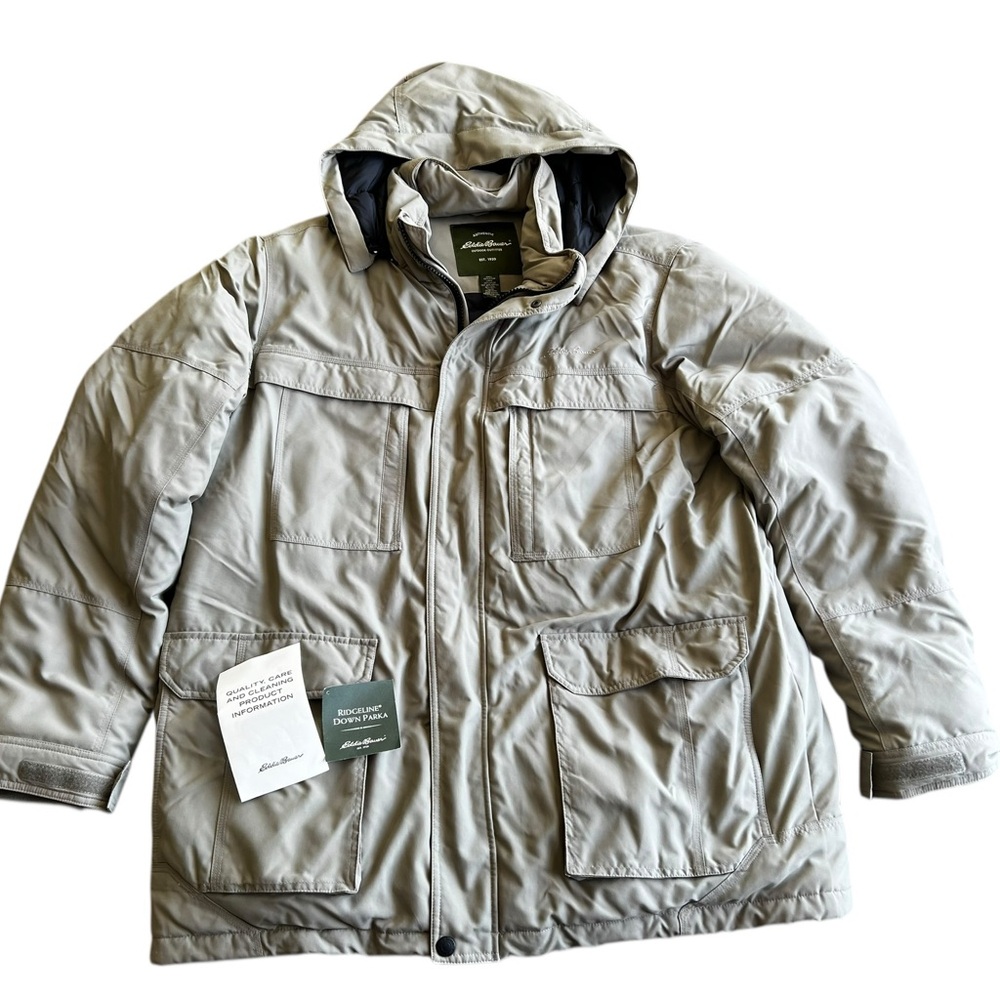 Eddie Bauer Ridgeline Goose Down Winter Parka Jacket Made In USA Size XXL